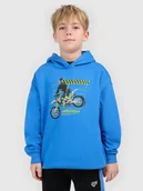 Bluzy dla chłopców - 4F Bluza dresowa loose z kapturem chłopięca - niebieska 146/152 (10-12 lat) - miniaturka - grafika 1