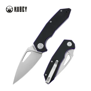 Nóż składany Kubey Coeus Black/Purple G10, Beadblasted 14C28N (KU122R) - Noże - miniaturka - grafika 1