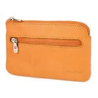 Etui na klucze - Skórzane etui na klucze banknoty pokrowiec duży Pomarańcz - miniaturka - grafika 1