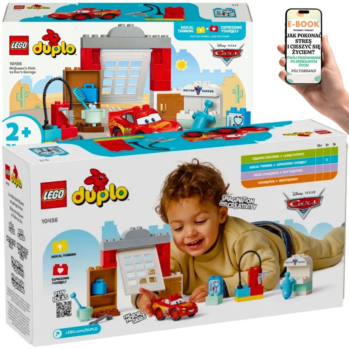 LEGO® DUPLO® Auta – Mechaniczna Przygoda z McQueenem i Warsztatem Wójta (10456) Figurka, Akcesoria, Zabawa dla Małych Fanów 2+ EBOOK-1