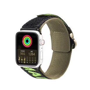 Dux Ducis Strap (Outdoor  Version) pasek Apple Watch Ultra, SE, 8, 7, 6, 5, 4, 3, 2, 1 (49, 45, 44, 42  mm) nylonowa opaska bransoleta czarno-zielony - Akcesoria do smartwatchy - miniaturka - grafika 1