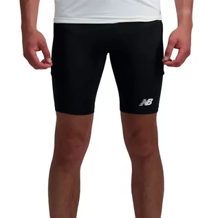Spodnie sportowe męskie - Spodenki New Balance MS33283BK - czarne - grafika 1