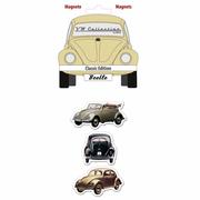 Magnesy - Zestaw magnesów 6x4,5x0,3 cm BRISA VW BEETLE wielokolorowe BR-BEMT01 - miniaturka - grafika 1
