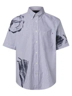 Koszule męskie - Tommy Hilfiger Koszula męska Mężczyźni Regular Fit Bawełna niebieski w paski button down, L - miniaturka - grafika 1