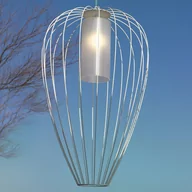 Lampy ogrodowe - Karman Cell - klatkowa lampa wisząca, Ø55cm, biała - miniaturka - grafika 1
