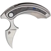Noże - Nóż składany Bestech Knives Strelit - Satin/Grey Titanium Black Blue Marble Carbon Fiber - miniaturka - grafika 1