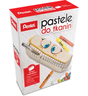 Pentel Kredki zestaw piórnik + pastele PTS7+BN15 ZZ 0054 - Przybory szkolne - miniaturka - grafika 1