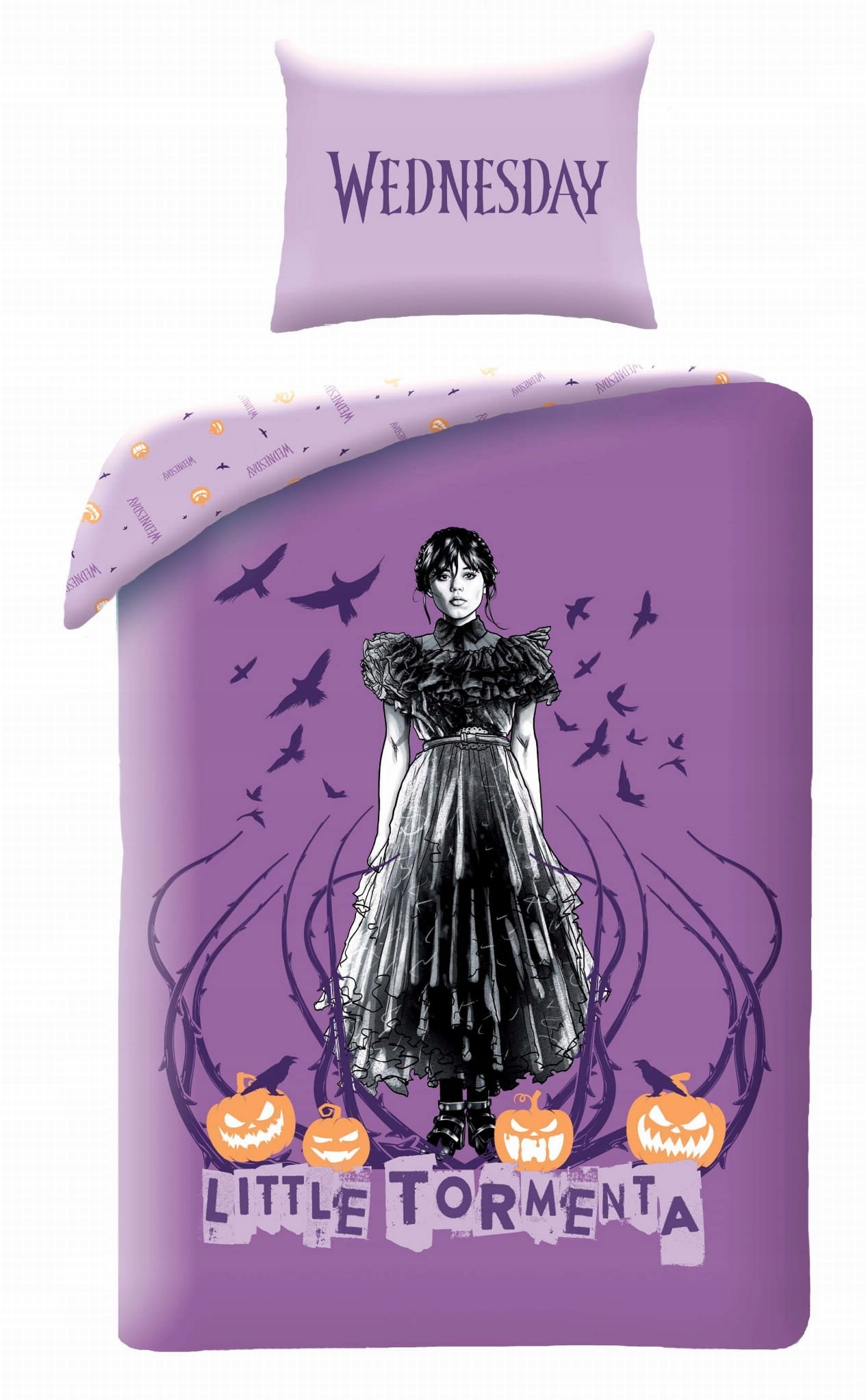 Pościel bawełniana 160x200 Wednesday Addams Rodzina Addamsów