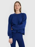 Bluzy damskie - Bluza dresowa damska 4F bez kaptura 4FWSS25TSWSF1543-30S Niebieski XS - miniaturka - grafika 1