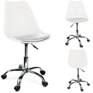 Fotele i krzesła biurowe - KRZESŁO biurowe na kółkach obrotowe do biurka - miniaturka - grafika 1