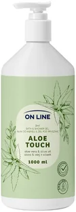 ON LINE Płyn do kąpieli i żel pod prysznic 2w1 Aloe Touch 1000 ml - Kosmetyki do kąpieli - miniaturka - grafika 1