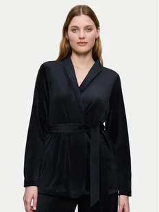 Triumph Koszulka piżamowa Sensual Velour 10225078 Czarny Relaxed Fit - Piżamy damskie - miniaturka - grafika 1