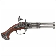 Repliki - broń - PISTOLET SKAŁKOWY DWULUFOWY FRANCJA 1308 - miniaturka - grafika 1