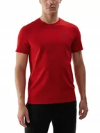 Koszulki męskie - KOSZULKA 4F męska 4FWSS24TTSHM1154-61S t-shirt czerwony bawełna M - miniaturka - grafika 1