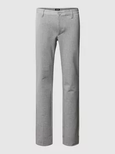 Spodnie materiałowe ze wzorem w paski model ‘MARK’ - Spodnie męskie - miniaturka - grafika 1