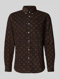Koszula casualowa o kroju slim fit z kołnierzykiem typu button down - Koszule męskie - miniaturka - grafika 1