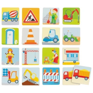 Memory Na Budowie 16 Par - Gry planszowe - miniaturka - grafika 1