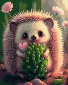 Malowanie po numerach - Malowanie Po Numerach 40X50 Animowany Jeż - miniaturka - grafika 1