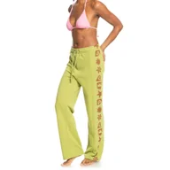 Spodnie damskie - Spodnie damskie Roxy Miles Away dresowe zielone proste-XS - miniaturka - grafika 1