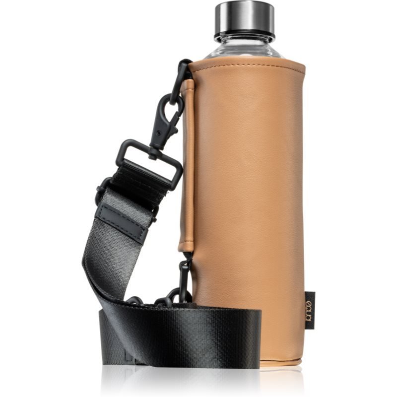 Equa Mismatch Crossbody szklana butelka na wodę + etui kolor Maple 750 ml