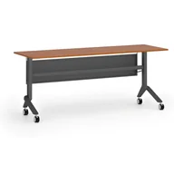 Biurka - Mobilny stół PRIMO MOVE, 1800 x 600 mm, podstawa czarna, czereśnia - miniaturka - grafika 1