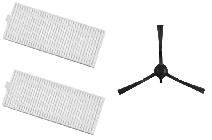2x Filtr + szczotka boczna do TEFAL X-PLORER SERIE 75S RG8597 RG8595 RG8577