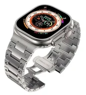 Akcesoria do smartwatchy - OPASKA PASEK TITANIUM "7" Apple Watch 1/2/3/4/5/6/7/8/9/SE/Ultra/Ultra2 42/44/45/49mm tytanowa - miniaturka - grafika 1