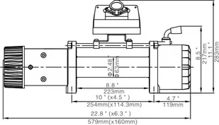 Wyciągarka Escape EVO 12000 lbs [5443 kg] EWX-S z liną syntetyczną 12V (lina: 9,5mm szara dyneema 27m 9800kg +hak zdejmowany) 81877739 - Wciągarki - miniaturka - grafika 2