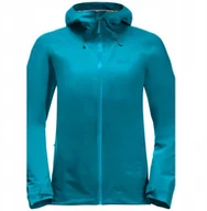 Kurtki i kamizelki sportowe damskie - Jack Wolfskin Highest Peak 3l Jkt W 1115121-1395 Niebieskie M - miniaturka - grafika 1