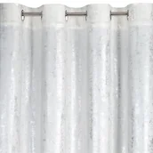 Zasłony - Zasłona EUROFIRANY Renia 140 x 250 cm Biało-srebrny - miniaturka - grafika 1