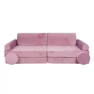 Sofy i kanapy - MeowBaby® Sofa dziecięca premium różowa - miniaturka - grafika 1