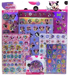 Duży zestaw naklejek Disney Myszka Minnie XL - 10 arkuszy - Szkolne artykuły papiernicze - miniaturka - grafika 1