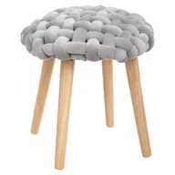 Taborety i hokery - Taboret COSY z siedziskiem w kratkę, 43 cm - miniaturka - grafika 1