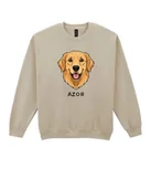 Bluzy damskie - Bluza bez kaptura Golden Retriever Personalizowana Pies Beżowy M - miniaturka - grafika 1