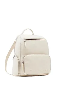 Desigual Women's Back_Half Logo Chester, White, One Size, biały, jeden rozmiar - Torebki damskie - miniaturka - grafika 1