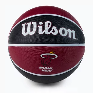 Piłka do koszykówki Wilson NBA Team Tribute Miami Heat red rozmiar 7 - Koszykówka - miniaturka - grafika 1