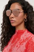 Okulary przeciwsłoneczne - Michael Kors okulary przeciwsłoneczne damskie kolor różowy - miniaturka - grafika 1