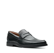 Półbuty męskie - Un Aldric Step [Black Leather] - rozmiar 45 - miniaturka - grafika 1