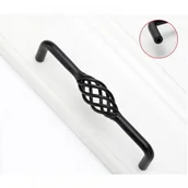 Zawiasy, okucia i inne akcesoria - Uchwyty meblowe - do szuflad, szafek - 2 sztuki - 96 mm - czarne - miniaturka - grafika 1