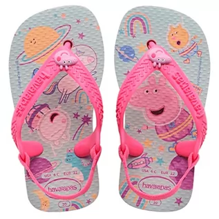 Buty dla dziewczynek - Havaianas Unisex Baby Peppa Pig Ballet Rose Flipflop, Róża baletowa, 19/20 EU - grafika 1