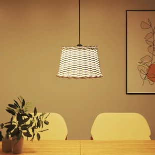 Klosz lampy wiszącej, biały, Ø40x26 cm, wiklina Lumarko! - Oprawy, klosze i abażury - miniaturka - grafika 3