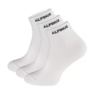 Odzież trekkingowa damska - Skarpety bawełniane Alpinus Puyo biały 3-pack - miniaturka - grafika 1