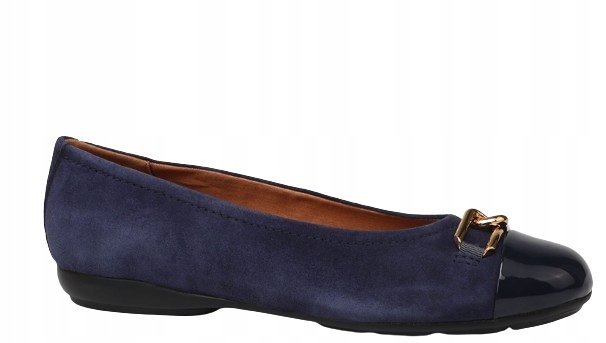 GEOX BALERINY GRANATOWE WSUWANE ZE SKÓRĄ 38 Ż5O