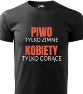 Piżamy damskie - Piżama Męska Czarna Koszulka + Szare Spodenki TYLKO ZIMNE Wz Rozm XL - miniaturka - grafika 1