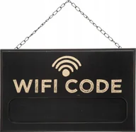 Tablice dla dzieci - Atmosphera Tablica kredowa czarna WIFI CODE, 35 x 22 cm - miniaturka - grafika 1