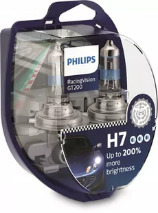 Philips Żarówki H7 Racing Vision GT200 +200% 12V - Żarówki tradycyjne - miniaturka - grafika 1