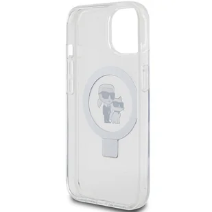 Etui Karl Lagerfeld KLHMP14SHMRSKCH Apple iPhone 14 / 15 hardcase Ring Stand Karl&Choupettte MagSafe biały/white - Etui i futerały do telefonów - miniaturka - grafika 8