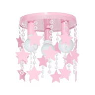 Lampy sufitowe - Milagro Plafon LAMPA sufitowa STAR 1128 natynkowa OPRAWA do pokoju dziecięcego gwiazdki crystal jasnoróżowe 1128 - miniaturka - grafika 1