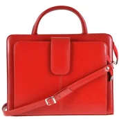 Torebki damskie - Teczka damska skórzana KEMER B 473/DW Czerwona - miniaturka - grafika 1