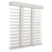 Żaluzje - Żaluzja drewniana 160 x 220 cm biała 50 mm - miniaturka - grafika 1